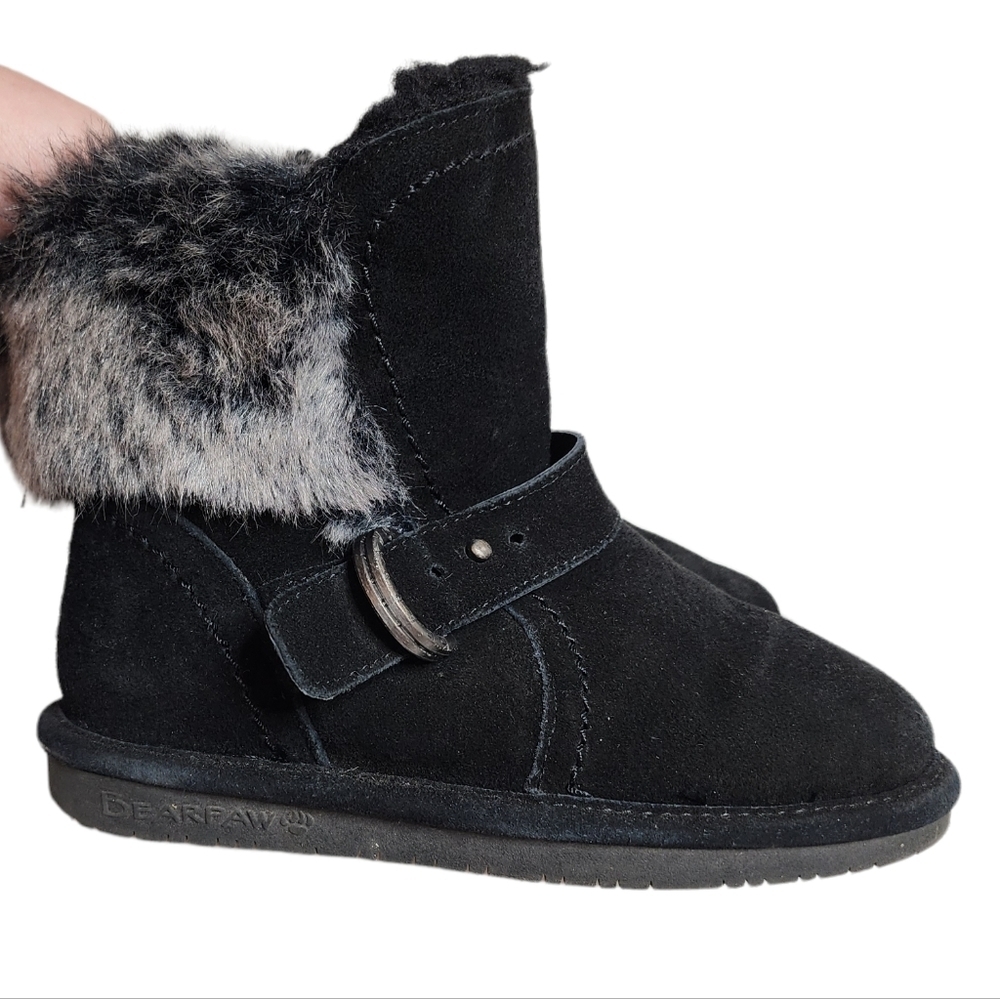 Bearpaw black Koko Booties kids size 1.‎